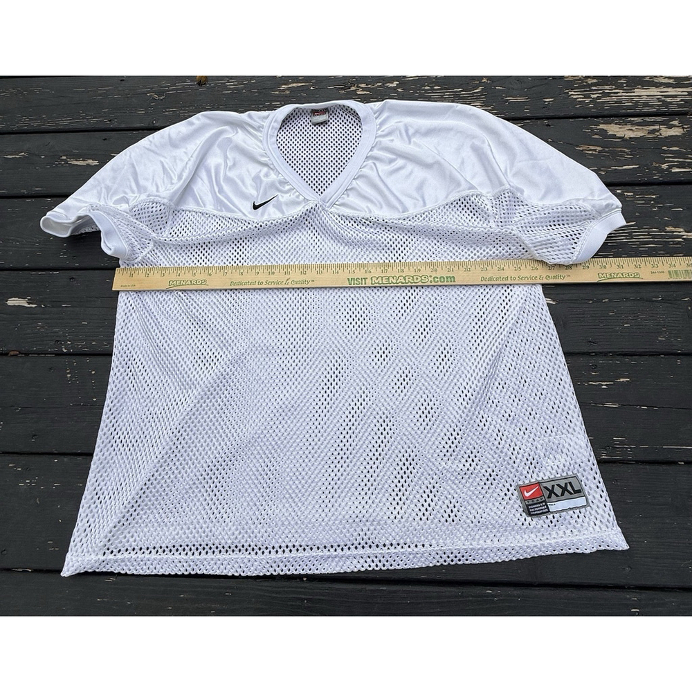 Nike Team Men's White Practice Football Mesh Jersey Swoosh XXL USA Fabric - Picture 6 of 8